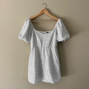 Forever 21 Dalmatian Print Puff Sleeve Mini Dress